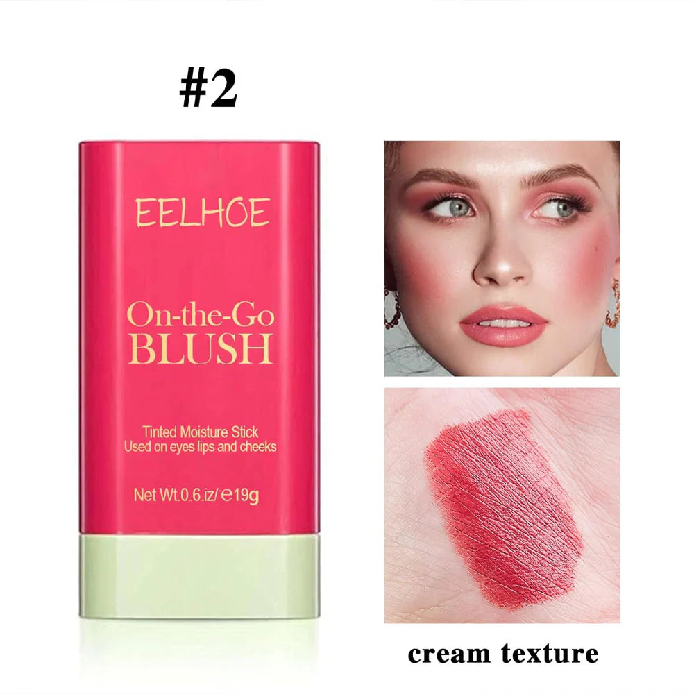 Blush Stick Waterproof Cream Blush For Cheek And Lip Long Lasting & Smooth Creamy 19g/kq231
