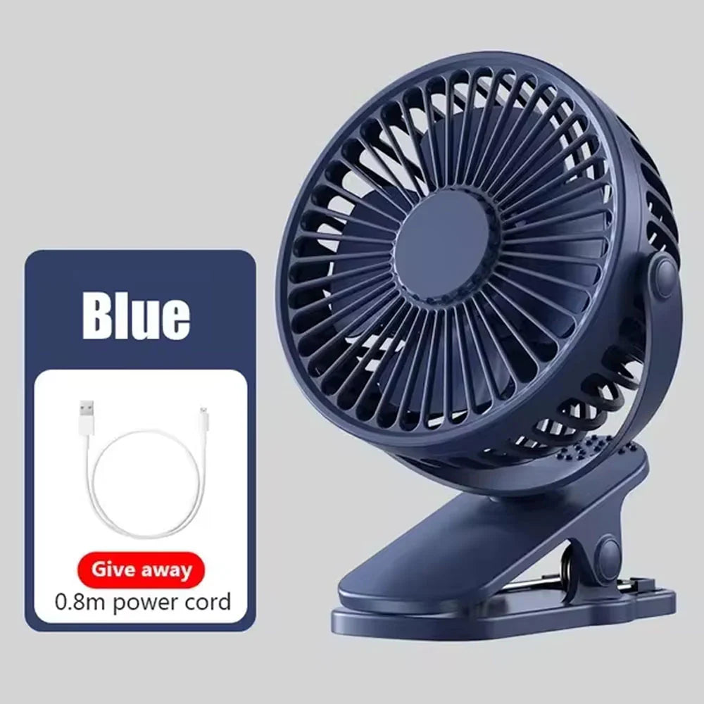 Portable Mini Hand Clip Fan USB Charging Quiet Desktop Electric/kq335