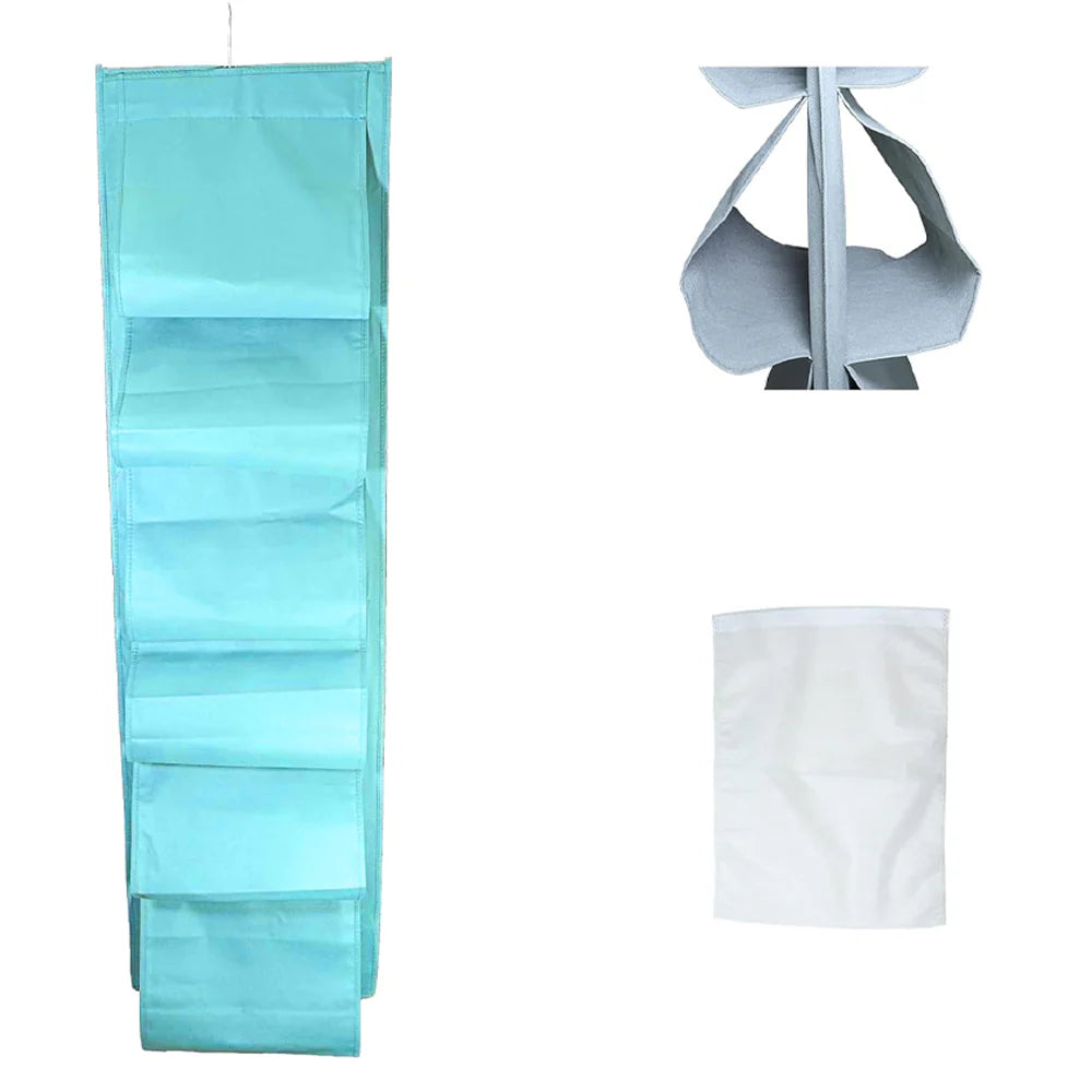 12 Pockets Hanging Shoe Organizer for Closet with Hanger for Storage Mens Shoes,Kids ,Also can used as Travel shoe rack hanging/kr-060