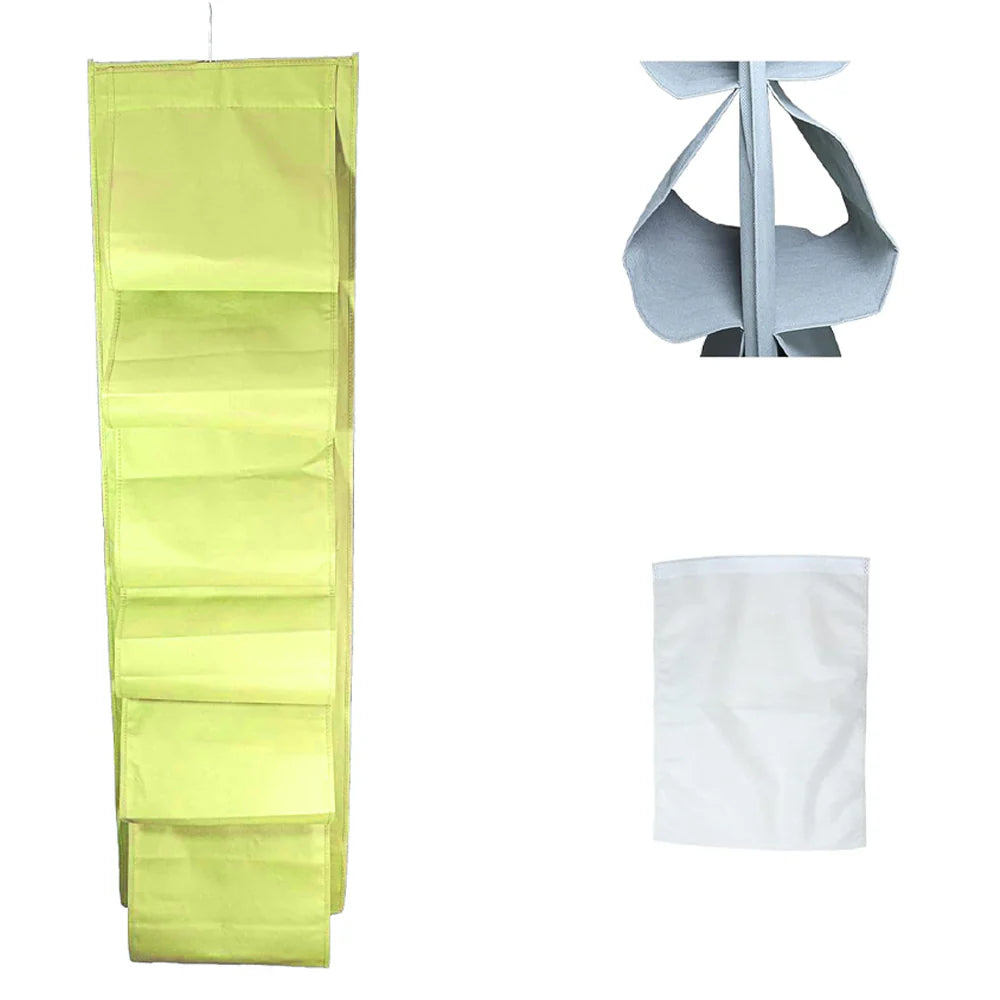 12 Pockets Hanging Shoe Organizer for Closet with Hanger for Storage Mens Shoes,Kids ,Also can used as Travel shoe rack hanging/kr-060