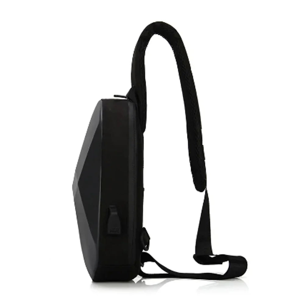 Chest Bag Men 3D Hard Shell Waterproof Riding Couple USB Charging Messenger Sling Shoulder/kr-1379
