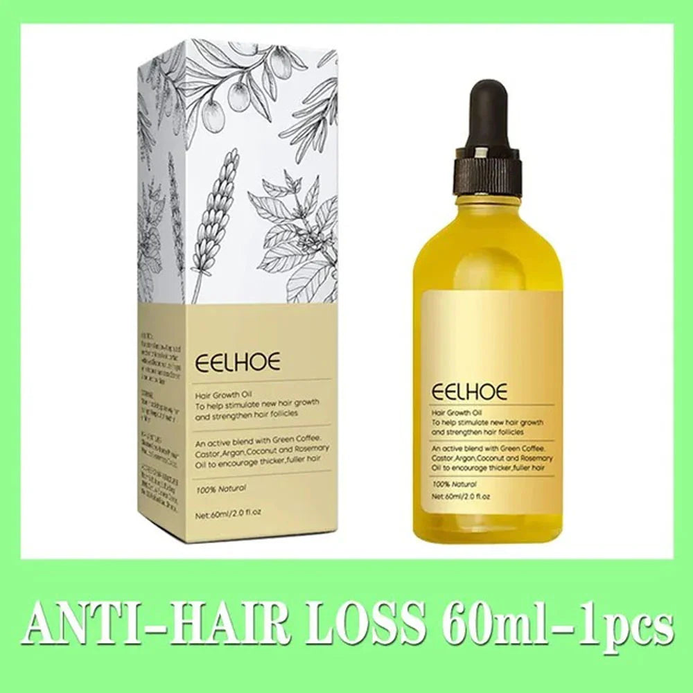 Hair Growth Products Prevent Hair Loss Essential Oil Fast Growing Anti-Drying Scalp Treatment 60 ML/kq241