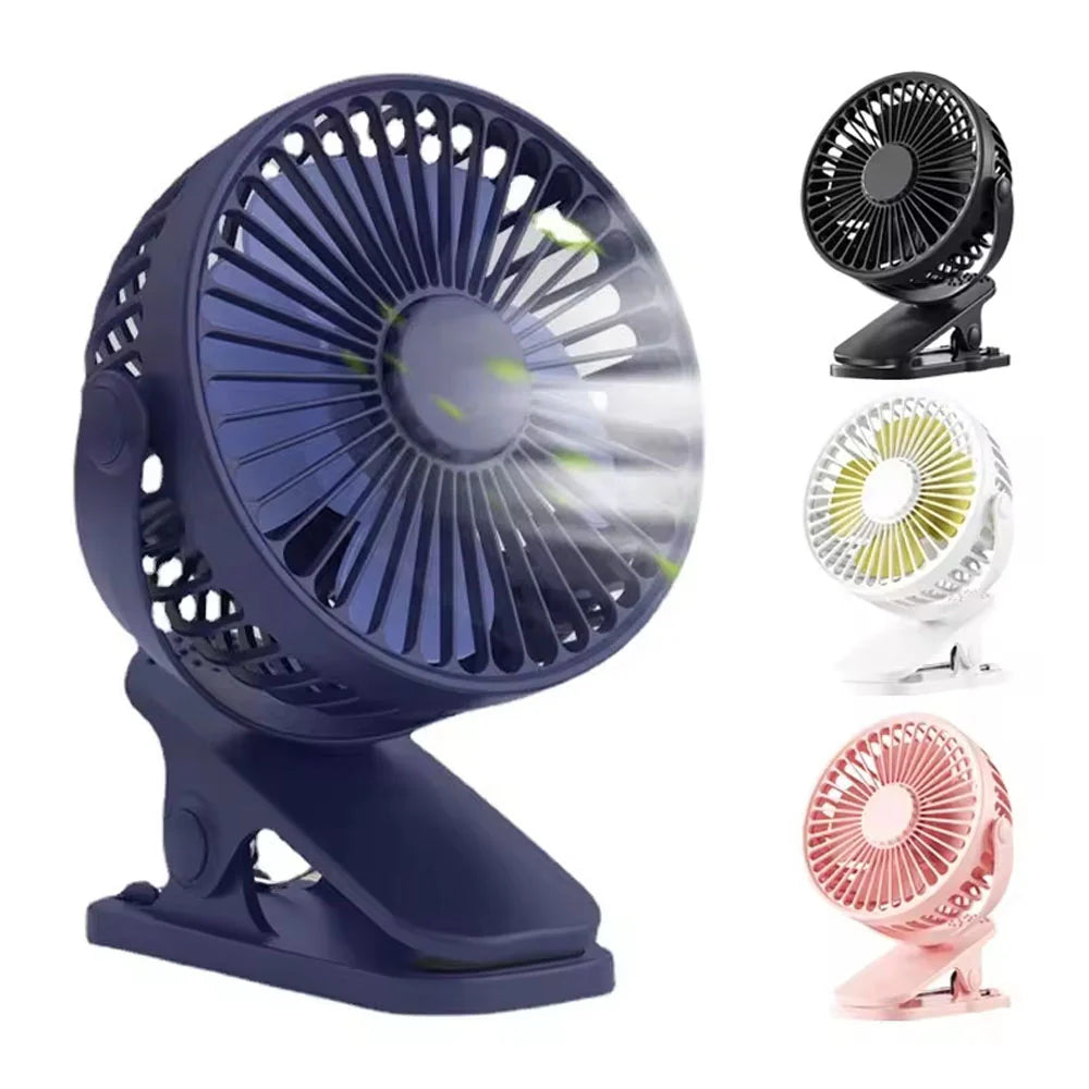 Portable Mini Hand Clip Fan USB Charging Quiet Desktop Electric/kq335