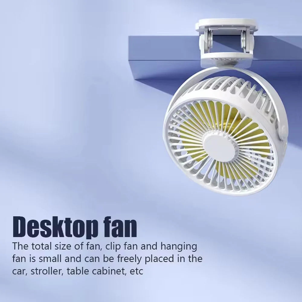 Portable Mini Hand Clip Fan USB Charging Quiet Desktop Electric/kq335