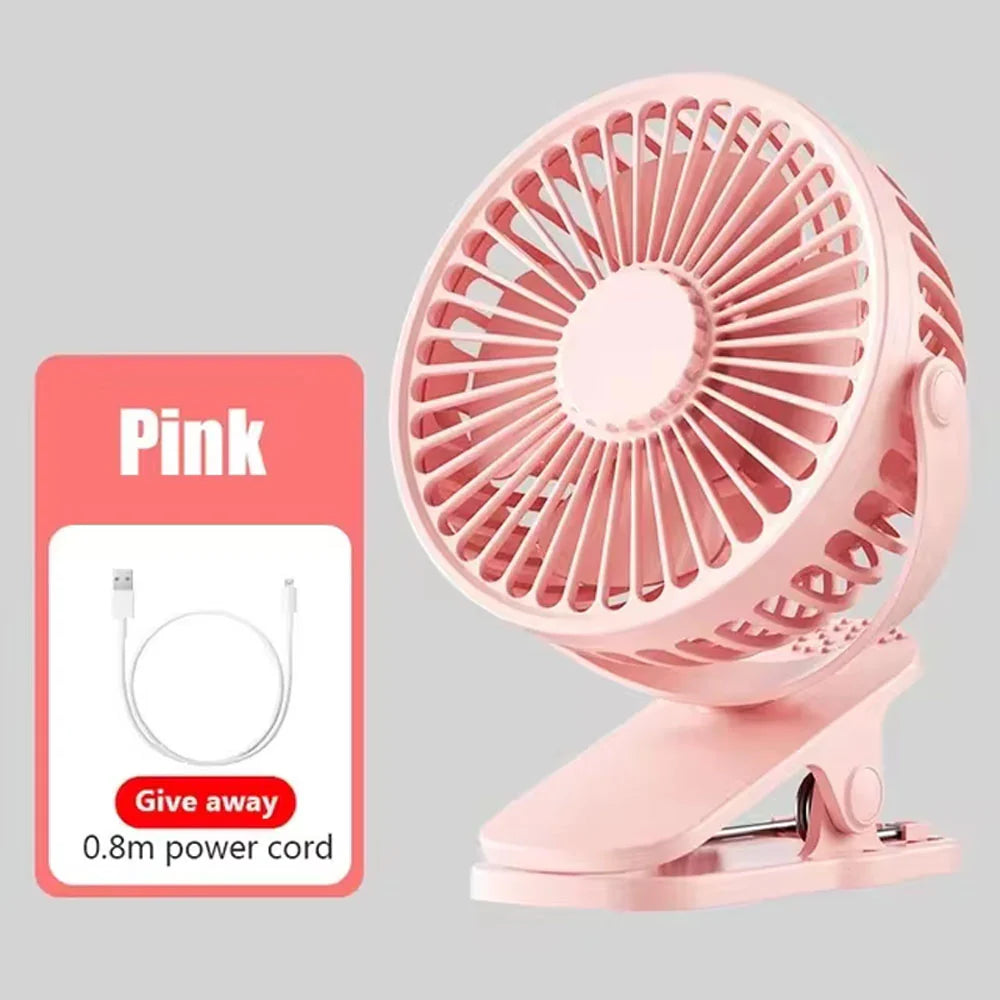 Portable Mini Hand Clip Fan USB Charging Quiet Desktop Electric/kq335