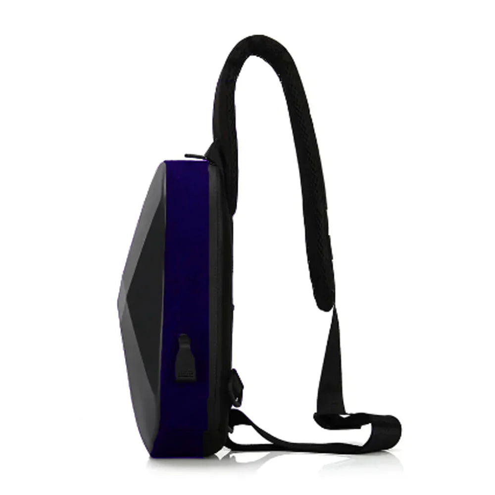 Chest Bag Men 3D Hard Shell Waterproof Riding Couple USB Charging Messenger Sling Shoulder/kr-1379