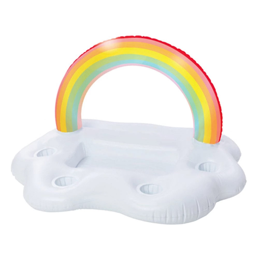 Inflatable Cup Holder Rainbow Cloud Drink Holder Swimming Pool Float /22FK011