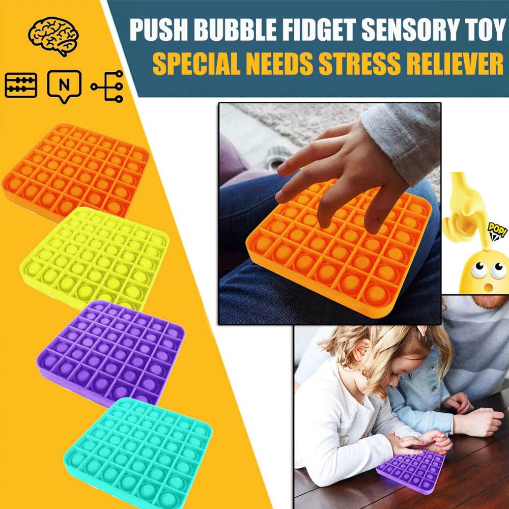 Colplay Pop Pop Fidget Toys,Push Pop Bubble Fidget Sensory Toy (Square)/FT-95