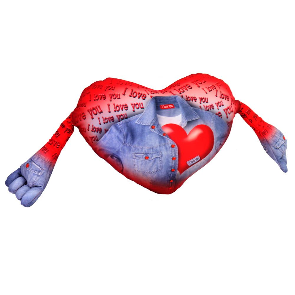 Jeans Heart Shaped Pillow / D-94