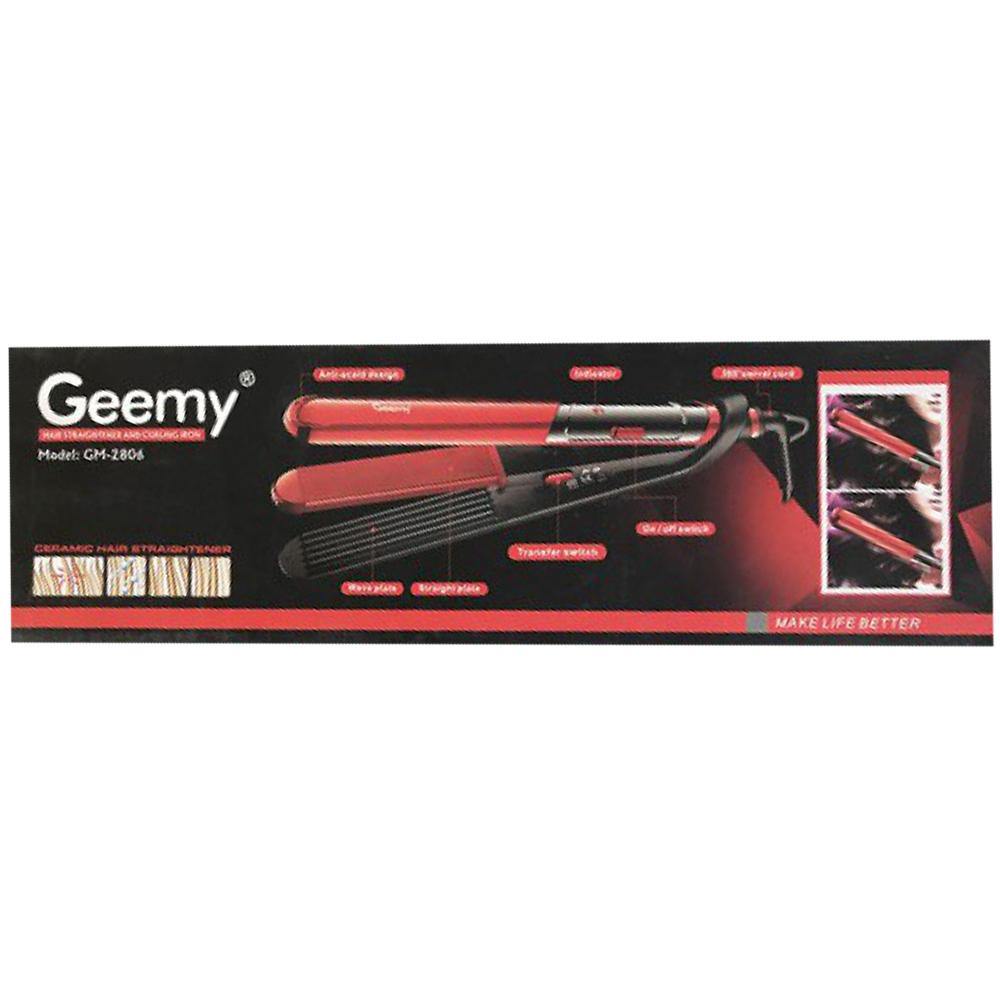 Geemy 2 in1 Hair Straighter And Curling Iron / K-21