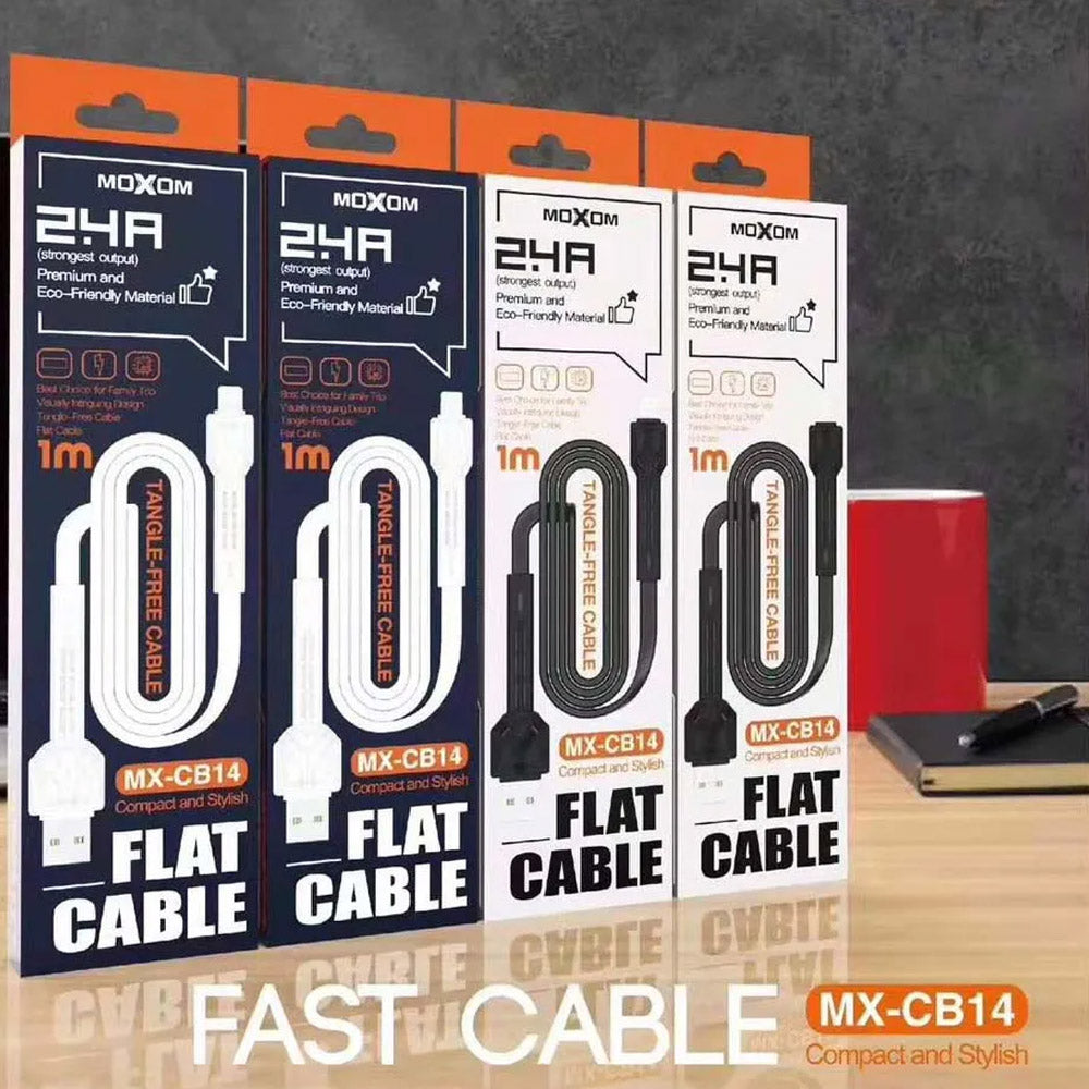 MOXOM MX-CB14 Fast Charging Support High Speed Transfer Long Lasting MOXOM MX-CB14 DATA CABLE