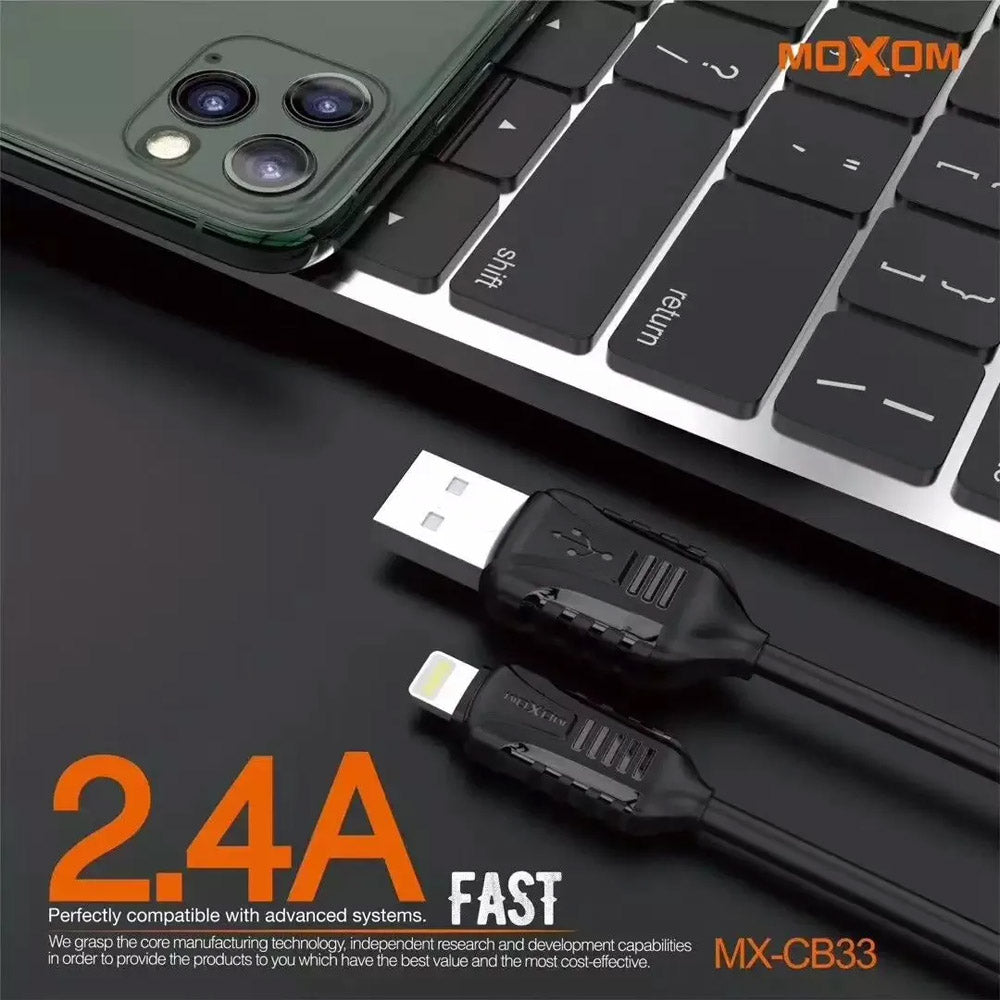 Moxom MX-CB33 Charging/Data Interface, Fast Charging 2.4A High Speed Data Transfer Moxom MX-CB33 Lightning / Micro / Type-c
