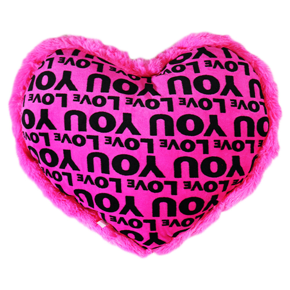 Heart shaped Love You Plush Pillow