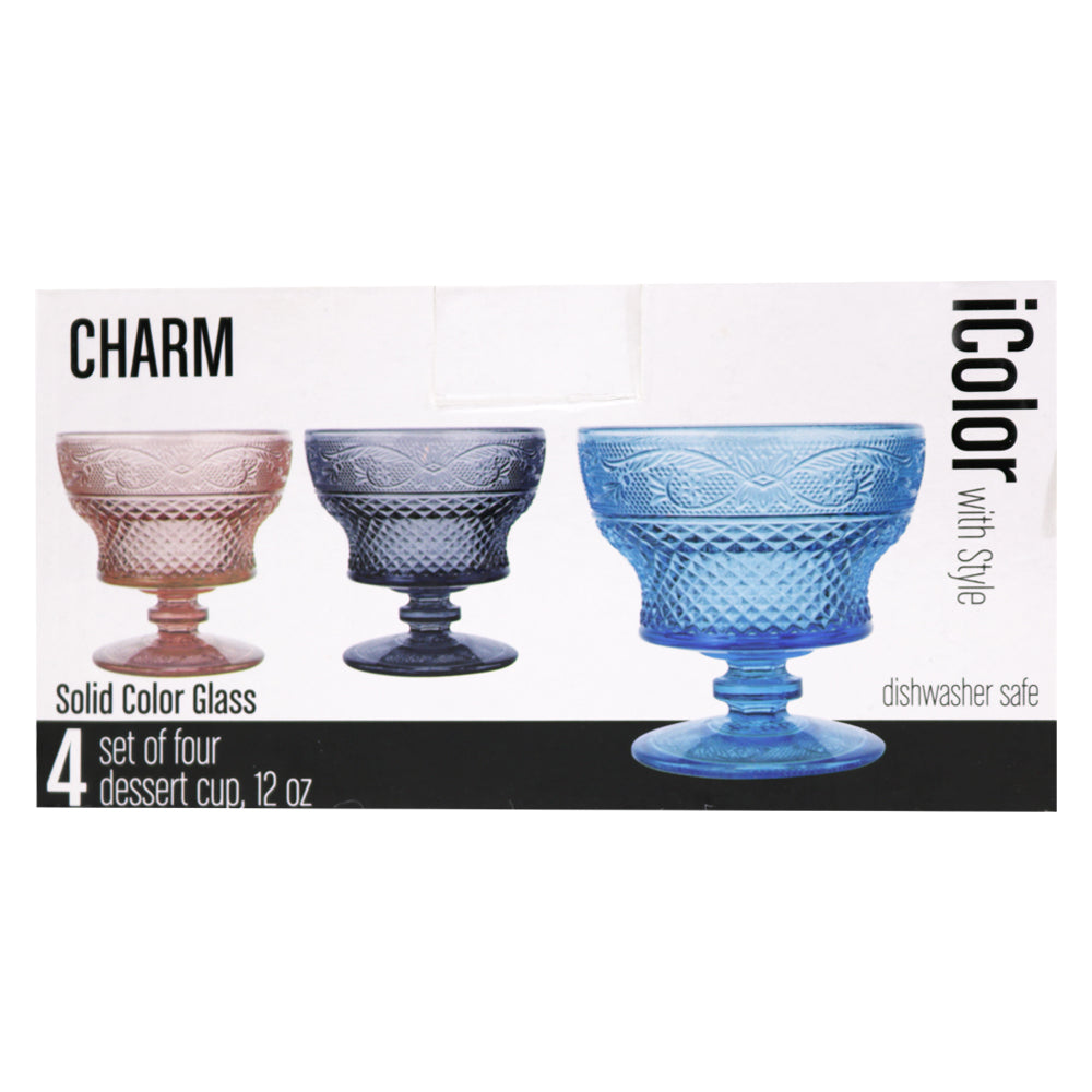Colored Glass Dessert Cup ( 4 Pcs)/Q-338