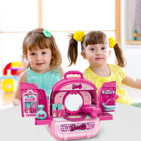 3-In-1 Portable Princess Doll House And Vanity Dressing Table/008-993a