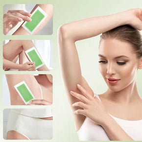 Green Tea Natural Wax Strips Paper Depilatory Body Wax Strips Hair Removal/kq208