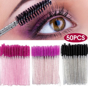 Eyelash Brush Crystal Mascara Wands 50 Pcs/kq004