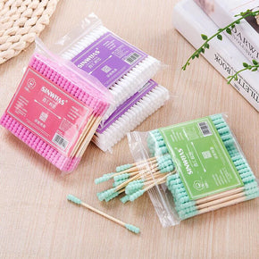 100Pcs Double Head Disposable Makeup Cotton Swab/kq044