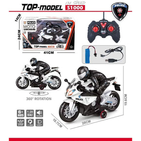 Remote Control Police Motorcycle - Rechargeable