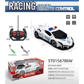 Remote Control Transformer Car: Nitro Speed Drifting Police Car/sh091-110b