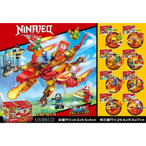 Ninja Go Red Dragon Building Blocks Set with 8 Characters/66086