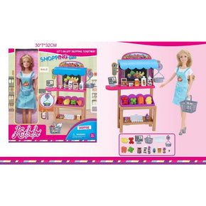 11.5 Inch Beauty Doll - Kitchen And Grocery Shopping Playset/wg143