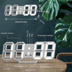 USB Digital 3D Alarm Clock, LED Numerals Time Clock With 3 Adjustable Brightness Levels/kr-471