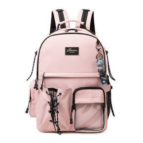 Pink Backpack With Lunch Box & Pencil Bag Set Of 3 Pcs/17004-3