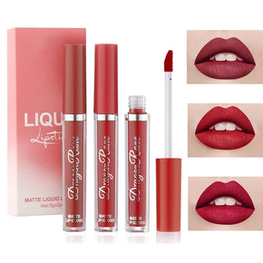 3 Colors Matte Lipstick Waterproof Set/kq070