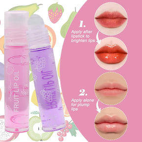 4Pcs Roll On Lip Oil Hydrating Lip Gloss Set/kq068