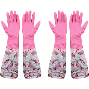 Reusable Odour Free PVC Latex Rubber Kitchen Gloves For Washing/kr-408