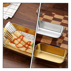 Food Serving Tray with Handle Plate 16x12x5.5 CM/kr-238