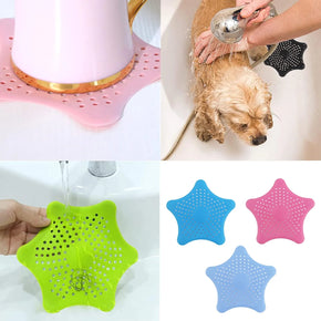 Silicone Drain Protector,( Set Of 4 PIECES) Shower Hair Catcher With Strong Silicone Suction Cups Sewer DREN Filter Suitable For Shower Bathtubs Basins And Sinks/kr-198