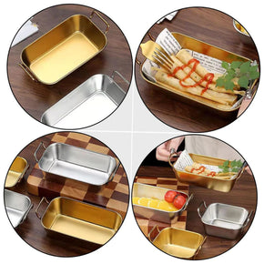 Food Serving Tray with Handle Plate 20x16x6 CM/kr-240