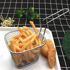 Stainless French Fries Baskets, Multi-Function Kitchen Frying Tool For Frying Chips, Onion Rings, Chicken Wings(Silver)/kr-137