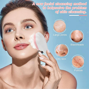 Silicone Face Scrubber Exfoliating Brush Manual Handheld Facial Cleansing Brush Blackhead Scrubber Soft Food Grade Silicone Bristles For Face Skincare/kr-031