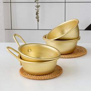 Hiking Soup Dish Aluminum, Gold Soup Container 10.5x10.5x4.5cm/kr-289