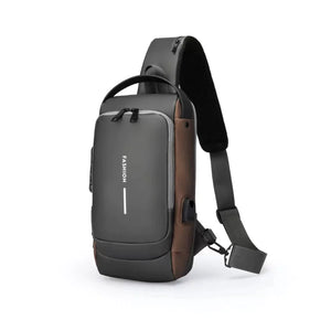 Chest Bag With Smart Code Lock, USB Port, And Waterproof Design/kn-548