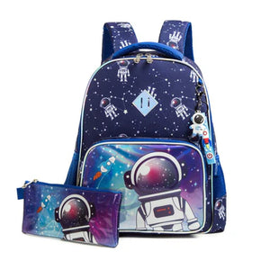 Astronaut School Backpack With Insulated Lunch Box And Pencil Case Set Of 3 Pcs/1054-3