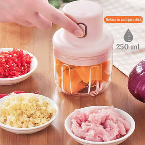 Electric Mini Garlic Chopper Small Wireless Food Processor Portable Mini Garlic Choppers Blender/kn-118