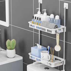 Shelf Above The Toilet Tank Bathroom Organizer Punch-Free Storage Rack Bathroom Shelf Shampoo Tray Stand Bathroom Accessories / 5857