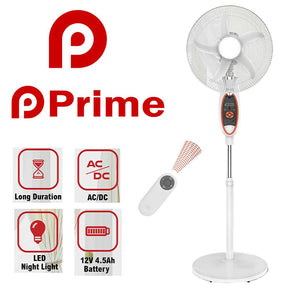 Prime Rechargeable 2936HRS 16 Inch Fan With Remote / PR-2936HRS