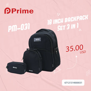 Prime Backpack Set Of 3 Pcs / PM-031