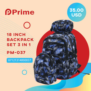 Prime Backpack Set Of 3 Pcs / PM-037