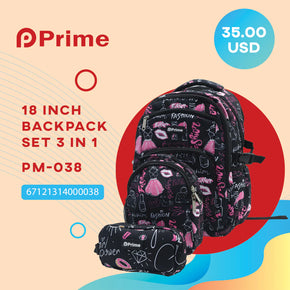 Prime Backpack Set Of 3 Pcs / PM-038