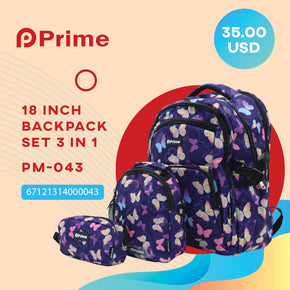 Prime Backpack Set Of 3 Pcs / PM-044