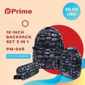 Prime Backpack Set Of 3 Pcs / PM-045