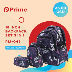 Prime Backpack Set Of 3 Pcs / PM-048