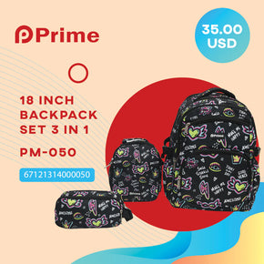 Prime Backpack Set Of 3 Pcs / PM-050