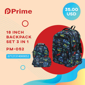 Prime Backpack Set Of 3 Pcs / PM-052